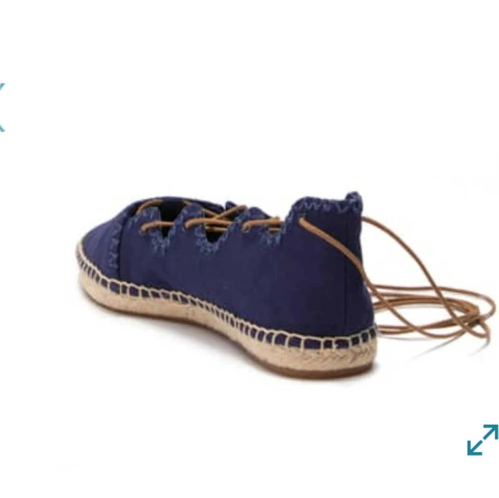 Tory Burch Sanoma Ghillie Espadrilles Slip On Lace Up Summer Shoes Designer